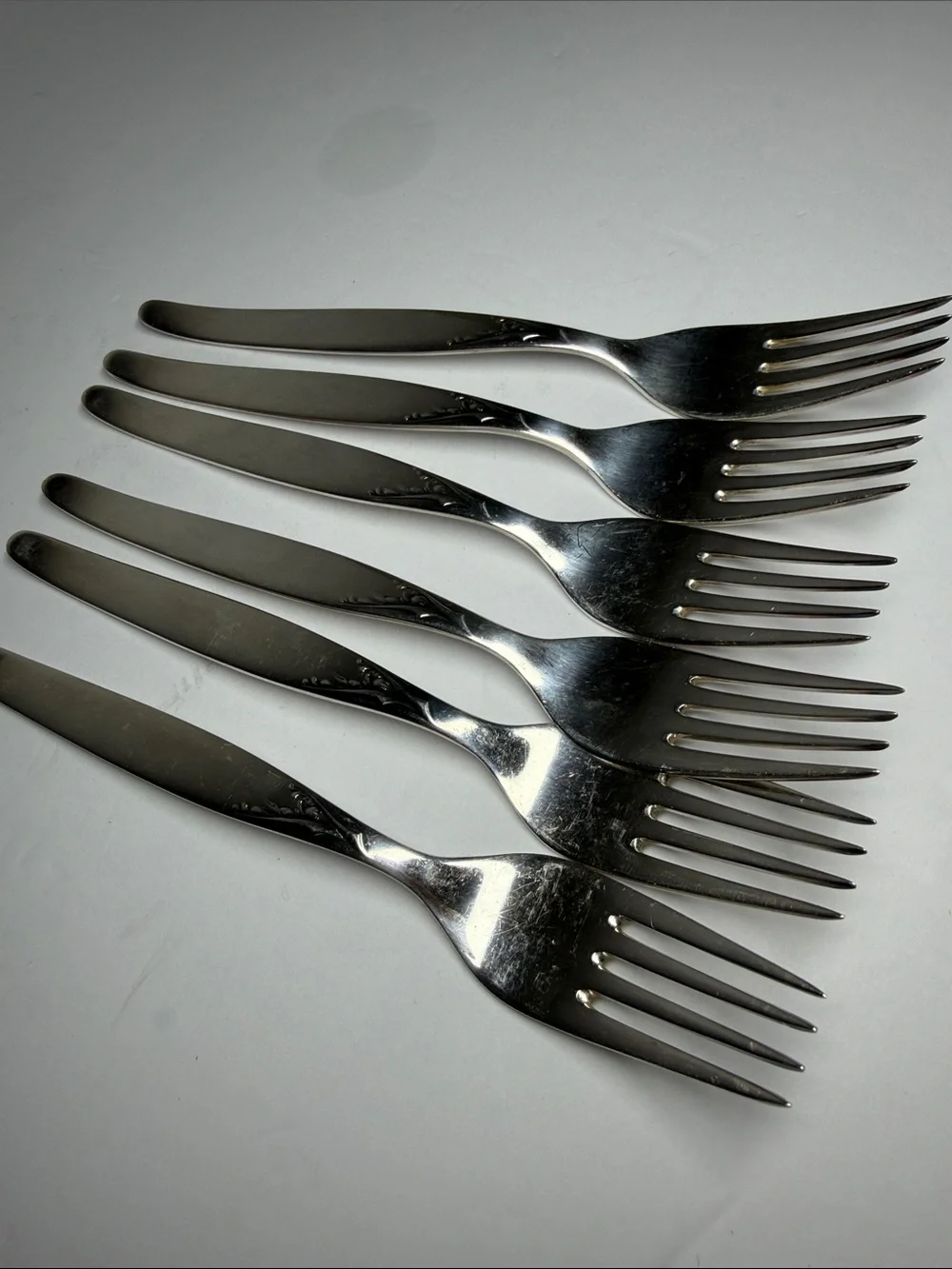 Vintage WMF Germany Patent 90 Silver Plated Forks - Set of 6